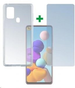 4smarts 360° Protection set (tvrzené sklo a gelový zadní kryt) pro Samsung Galaxy A21s 4smarts