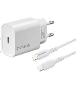 4smarts rychlonabíječka do sítě VoltPlug 20W PD s USB-C -> USB-C kabelem 1