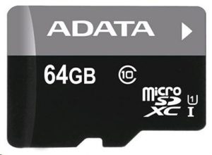 ADATA MicroSDXC karta 64GB Premier UHS-I Class 10 + SD adaptér A-Data