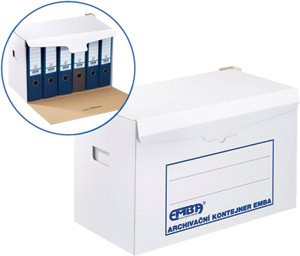Archivační kontejner 500x330x300mm na 6 pořadačů 80mm EMBA EMBA