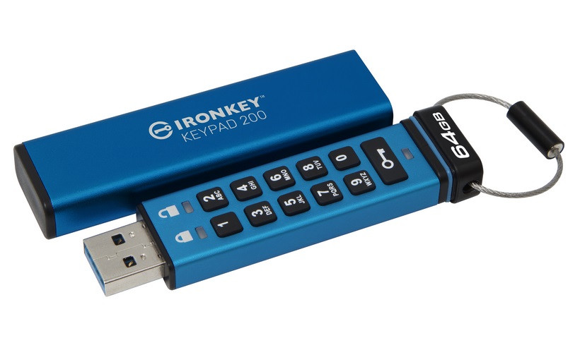 64GB Kingston Ironkey Keypad 200 FIPS 140-3 Lvl 3 KINGSTON