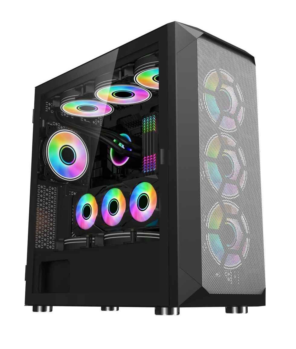1stCOOL skříň Wind Storm Black MiddleTower ARGB