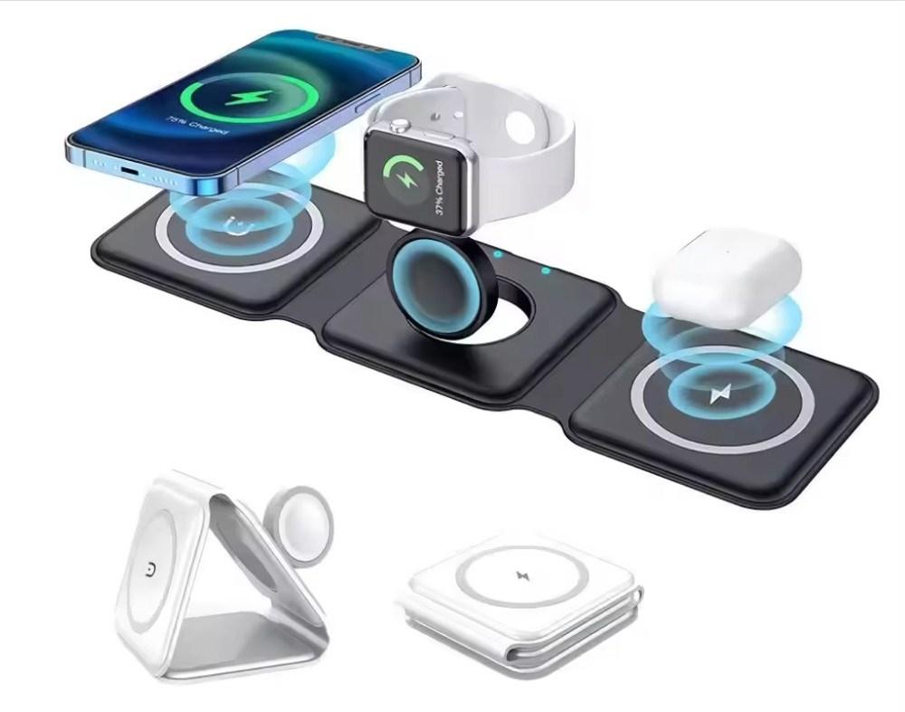 1stCOOL bezdrátová přenosná QI nabíječka 3v1